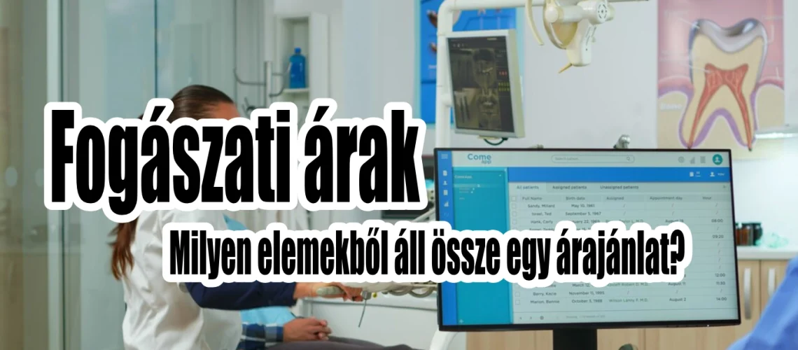 Fogászati és fogtömés árak a davident.hu oldalán.